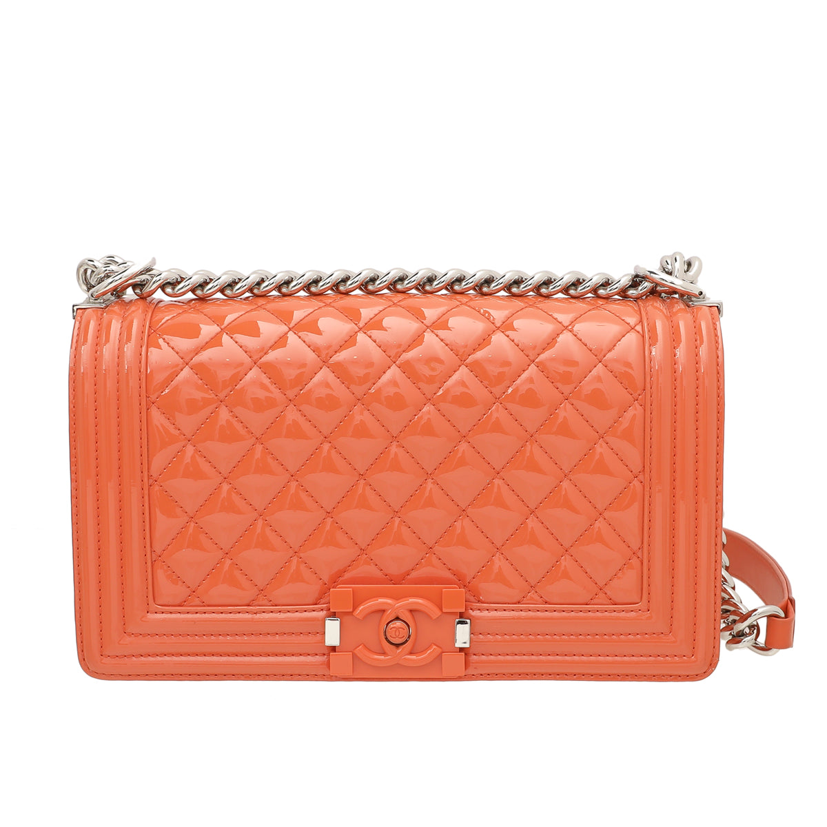 Chanel CC Orange Le Boy Plexiglass Bag-Chanel-THE CLOSET