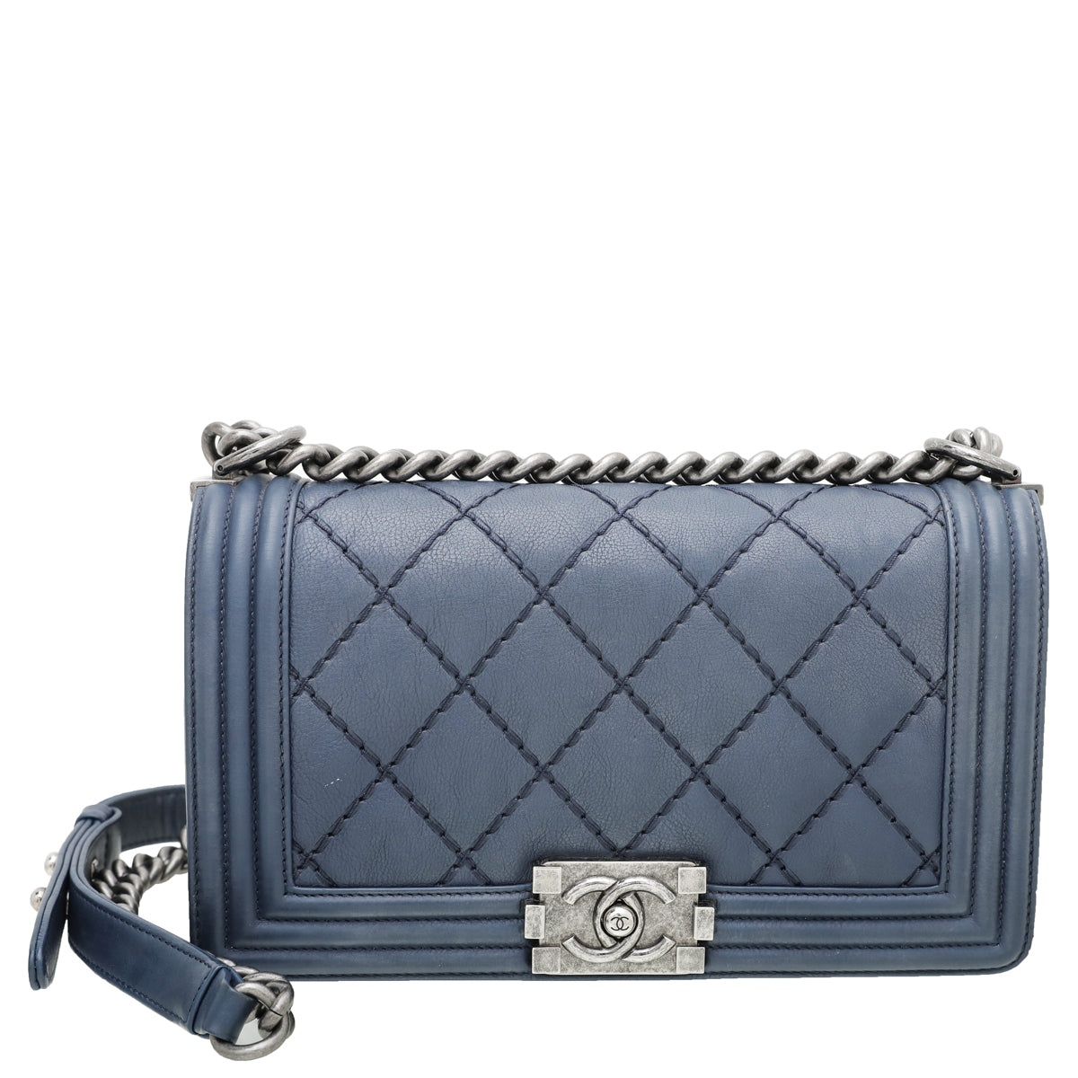 Chanel Navy Blue Le Boy Ultra Stitches Medium Bag-Chanel-THE CLOSET