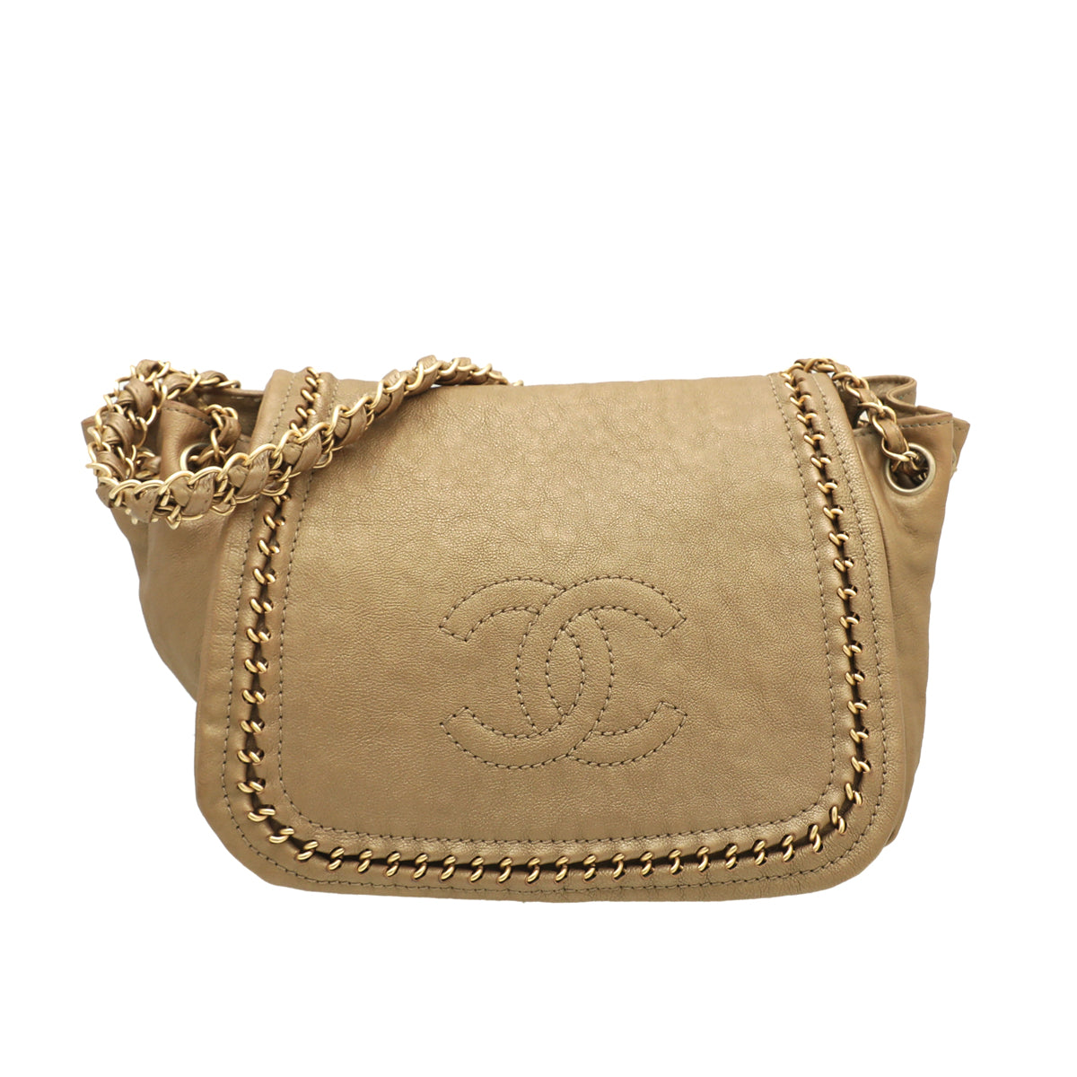 Chanel Metallic Bronze Luxe Ligne Accordion Flap Bag – The Closet