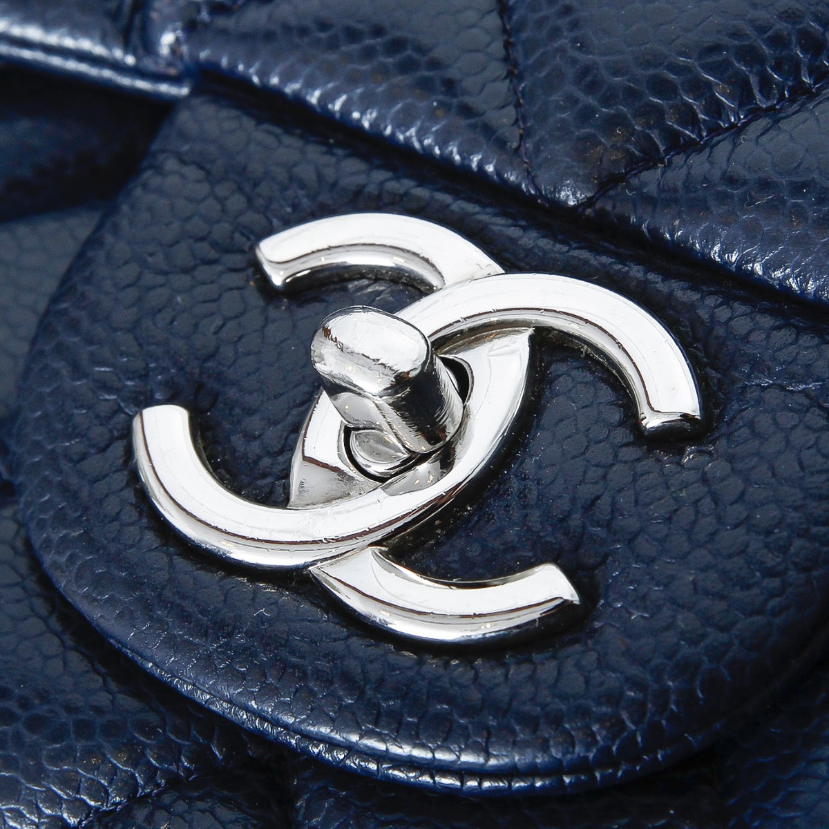 Chanel Dark Blue Maxi Double Flap