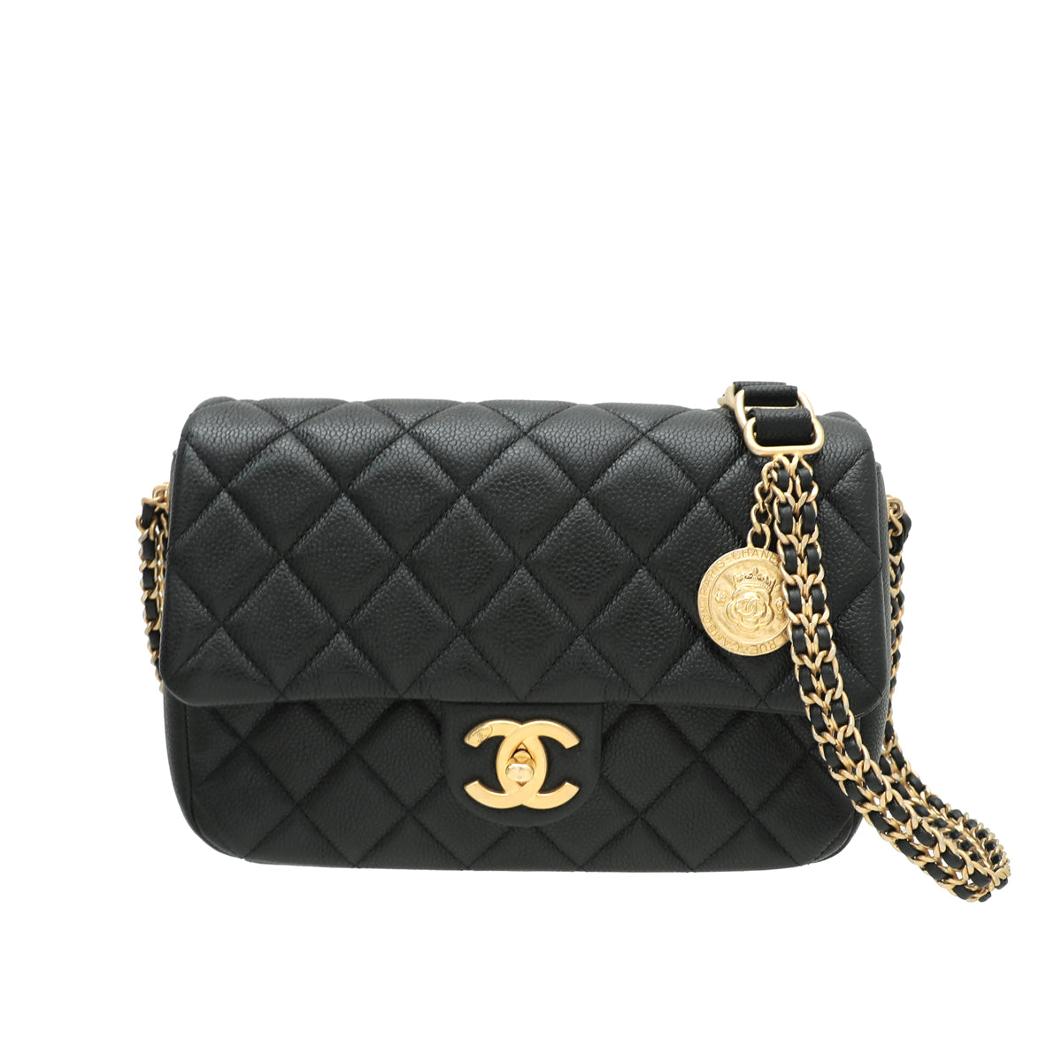 Chanel Black Medallion Flap Bag