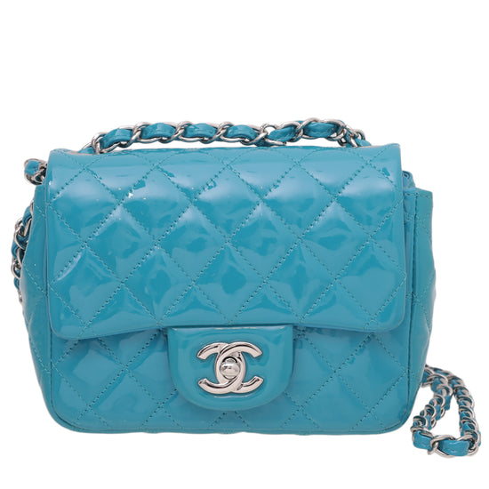 Chanel Sky Blue Mini Classic Square Flap Bag