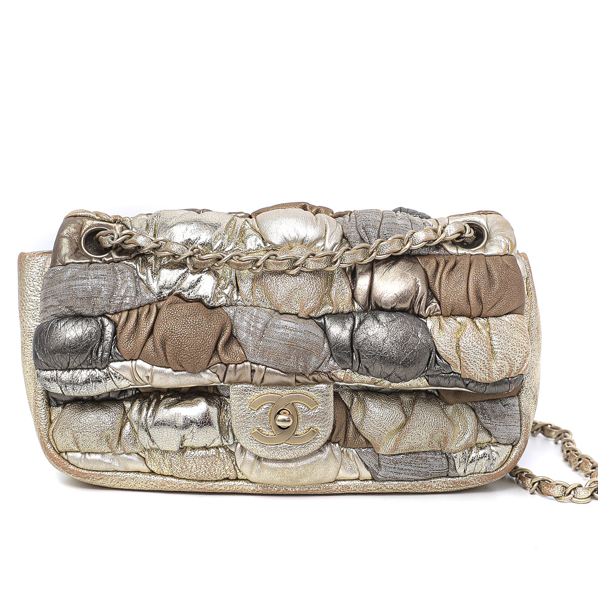 Chanel Gold Multi Textured Metallic CC Flap Bag-Chanel-THE CLOSET