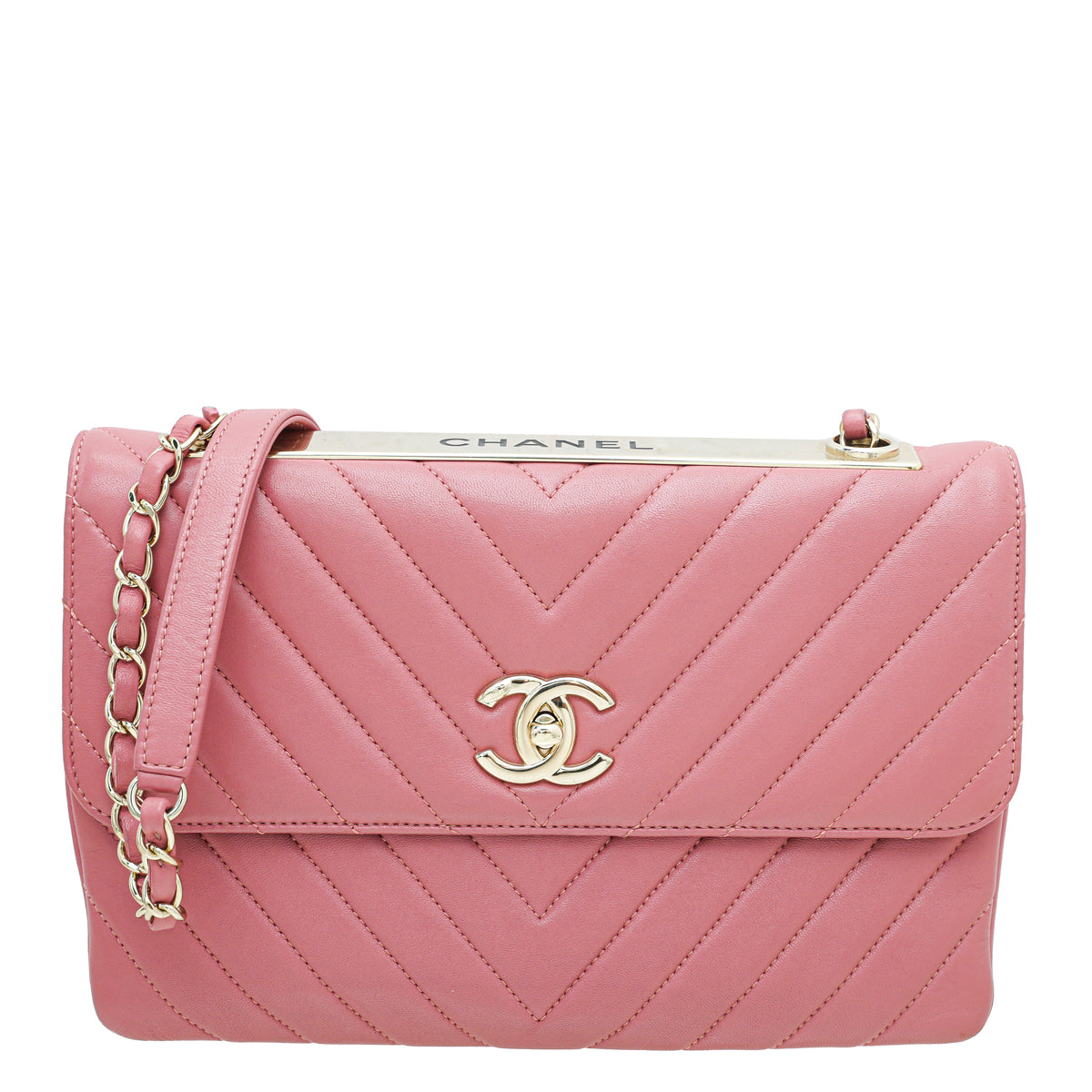 Chanel Old Pink CC Trendy Chevron Flap Bag-Chanel-THE CLOSET