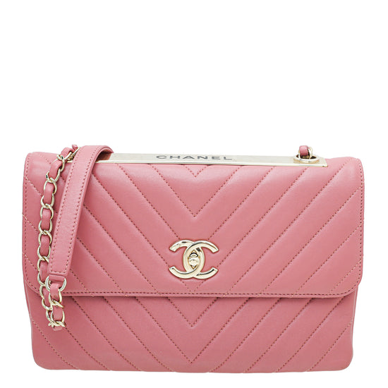 Chanel Old Pink CC Trendy Chevron Flap Bag