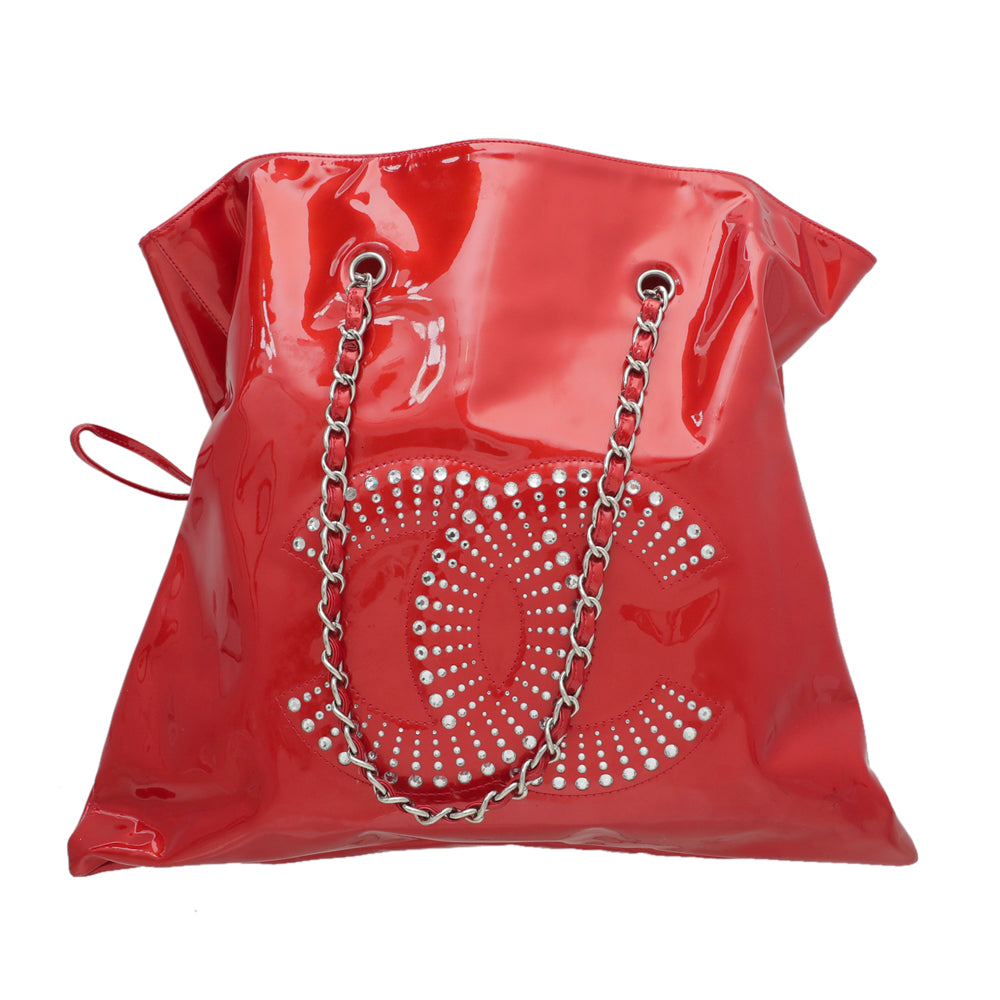 Chanel Red Crystal Strass Bonbons Tote Bag-Chanel-THE CLOSET