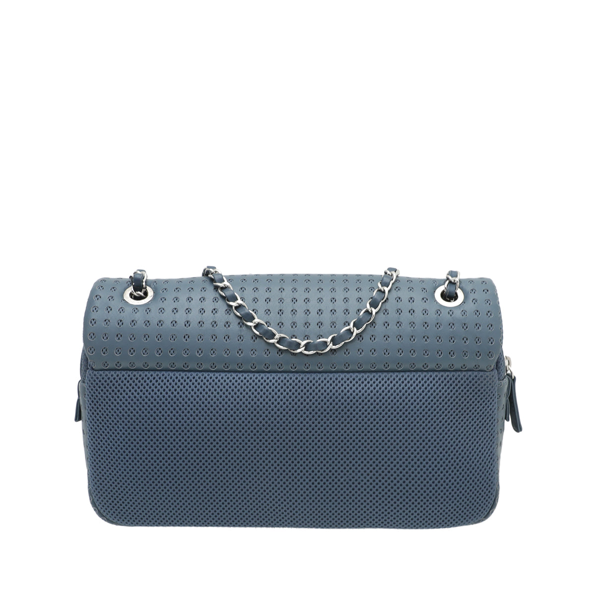 Chanel Blue Perforated Easy Flap Jumbo Bag-Chanel-THE CLOSET