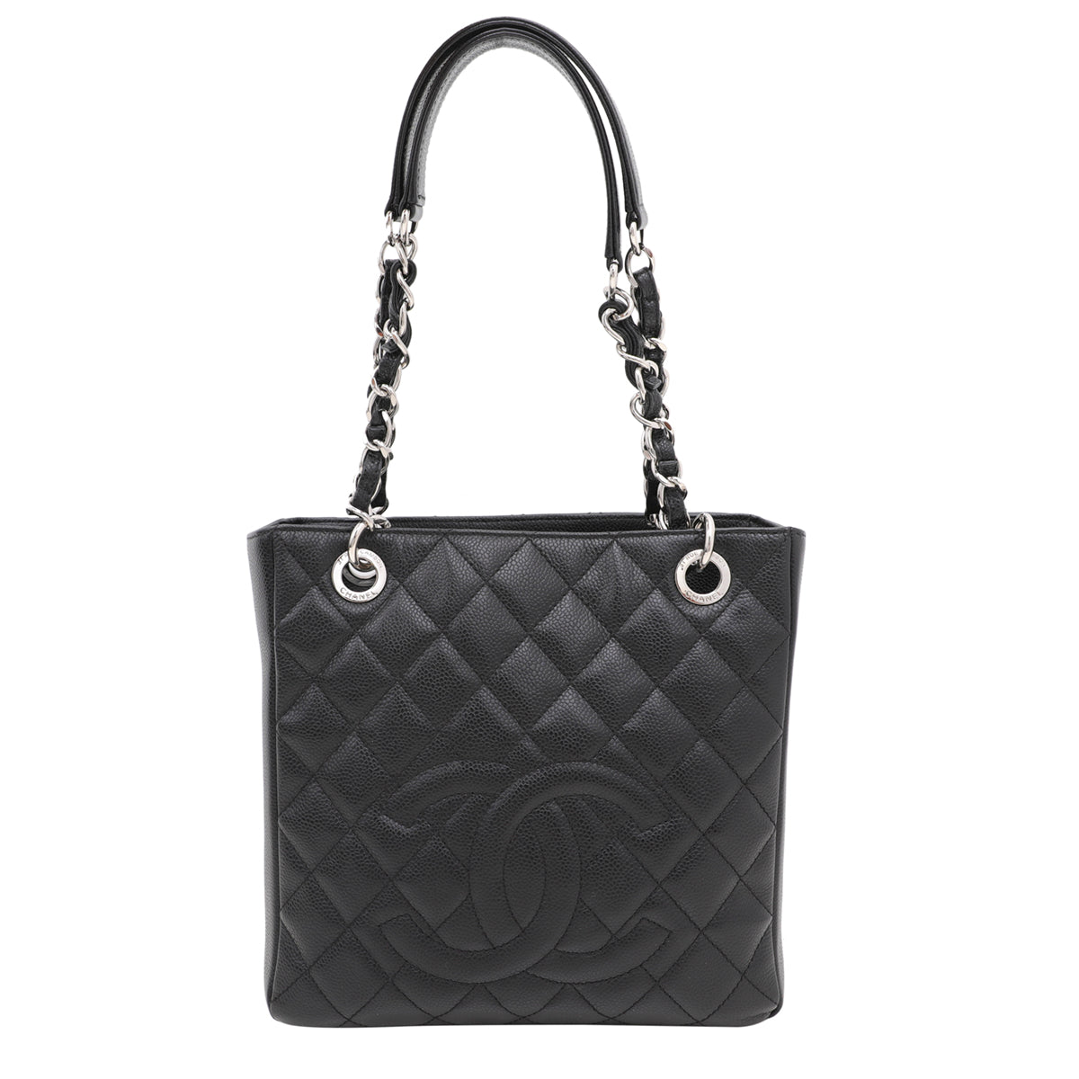 Chanel Black Petite Shopping Tote Bag-Chanel-THE CLOSET