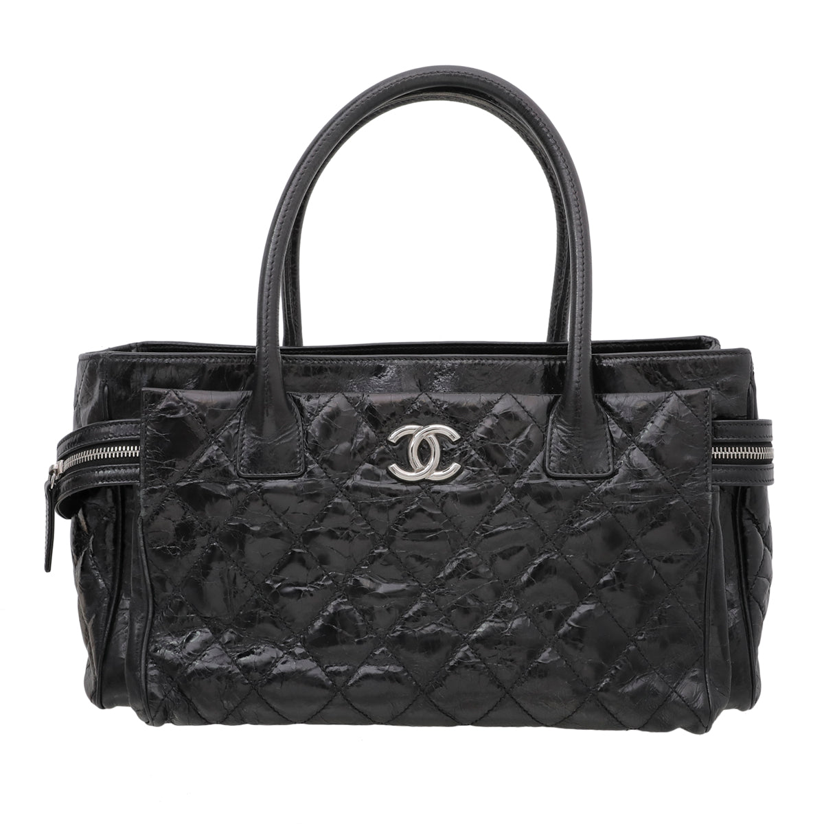 Chanel Black Glazed Portobello Tote Bag-Chanel-THE CLOSET