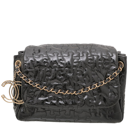 Chanel Black Puzzle Accordion Flap Bag