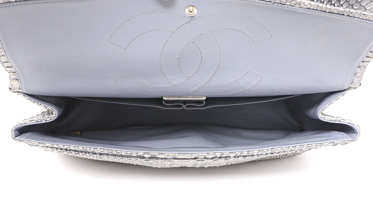 Chanel Gray Python Reissue Large Bag