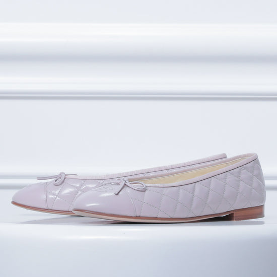Chanel Crepe Pink Bow CC Flats 40.5