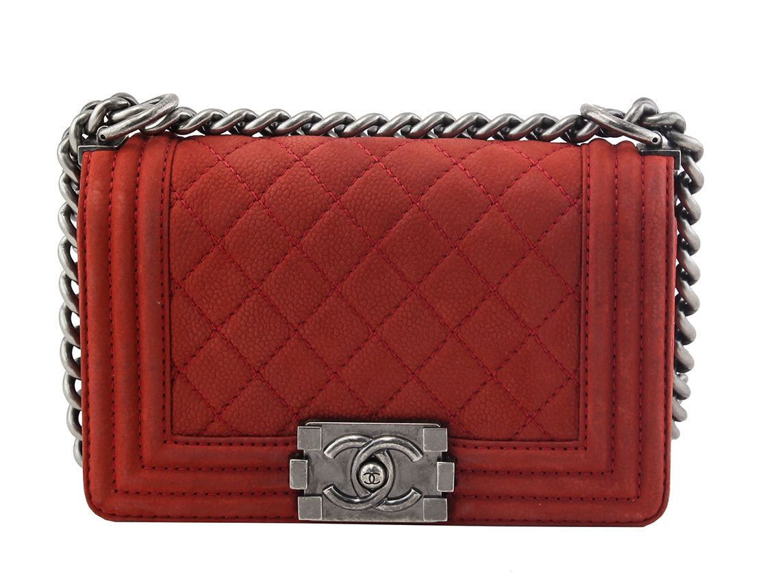 Chanel Red Le Boy Small-Chanel-THE CLOSET