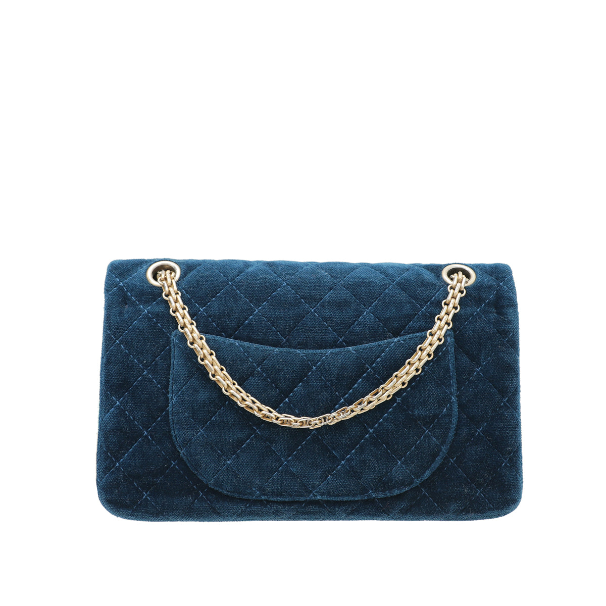 Chanel Blue Velvet Reissue Double Flap Bag-Chanel-THE CLOSET