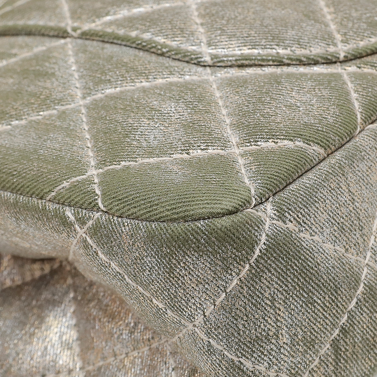 Chanel Metallic Khaki Denim Reissue Double Flap Bag-Chanel-THE CLOSET