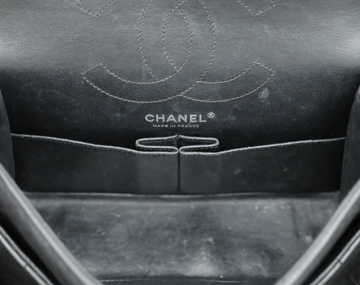 Chanel Black Reissue So Black Double Flap 255 Bag