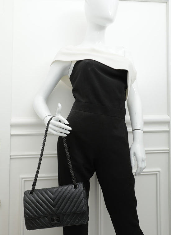 Chanel Black Reissue So Black Double Flap 255 Bag – The Closet
