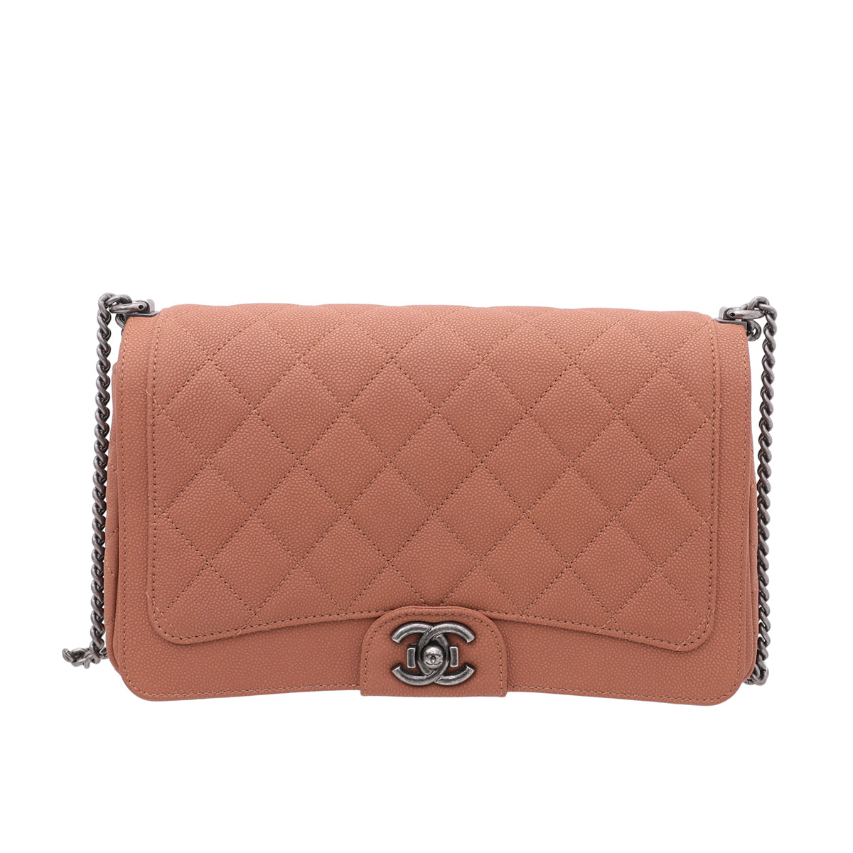 Chanel Caramel Reversed Lock Jumbo Bag-Chanel-THE CLOSET
