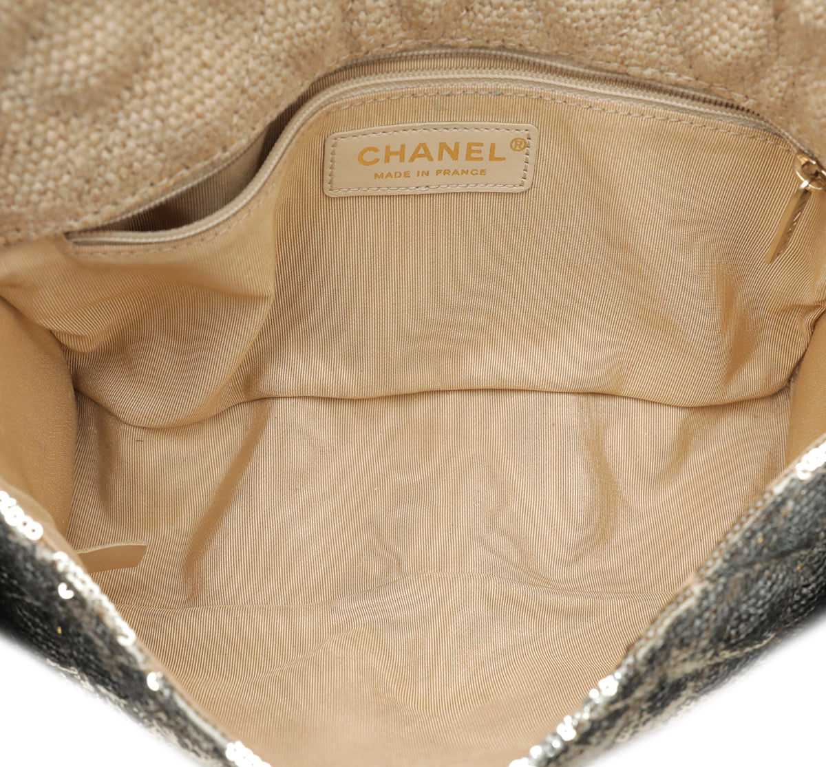 Chanel Metallic Gold Sequins Jute Reissue Messenger Bag-Chanel-THE CLOSET