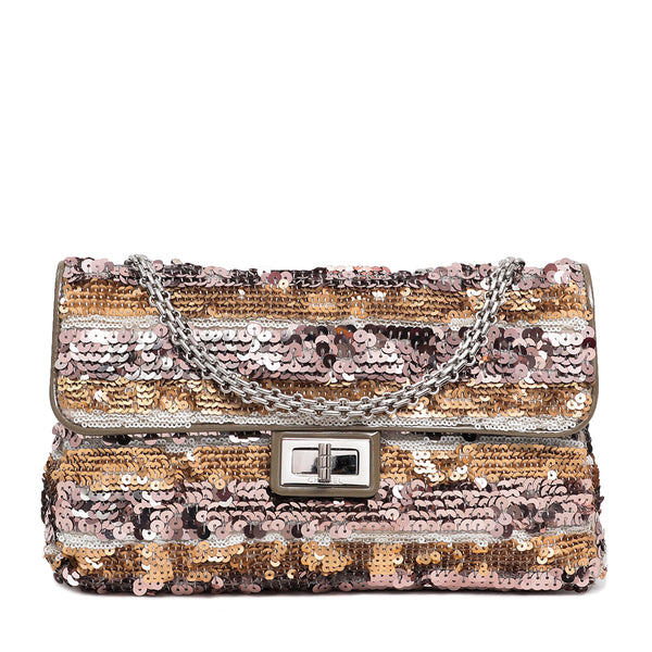 Chanel Olive Green Sequin Reissue Flap Bag THE CLOSET