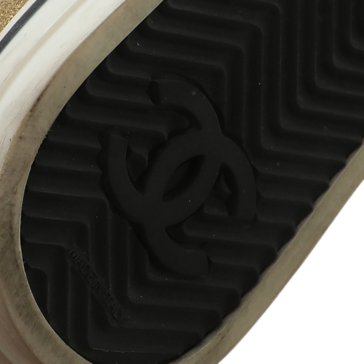 Chanel Metallic Gold Shimmer Suede Mid Flat Boots 37-Chanel-THE CLOSET