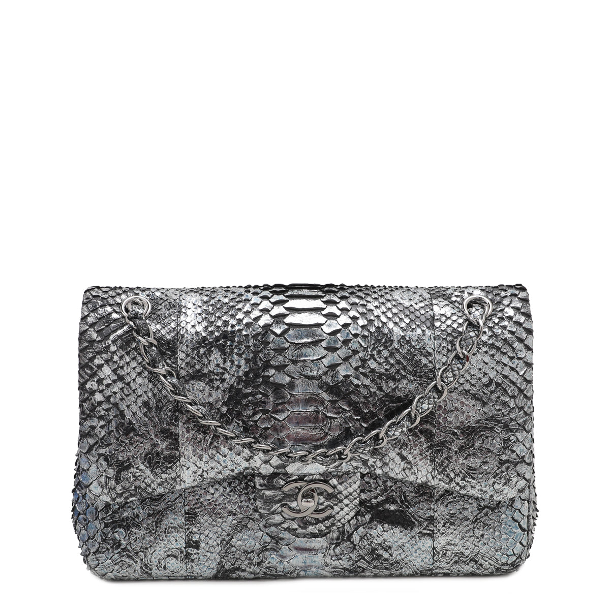 Chanel Tricolor Python Aquamarine Flap Bag-Chanel-THE CLOSET