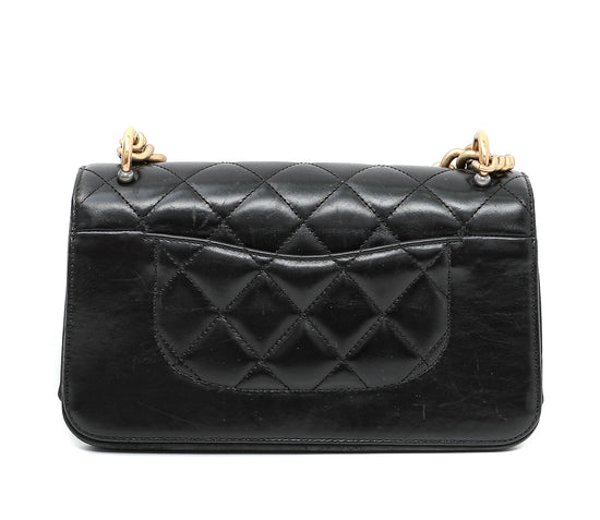 Chanel Black Straight Line Flap Bag