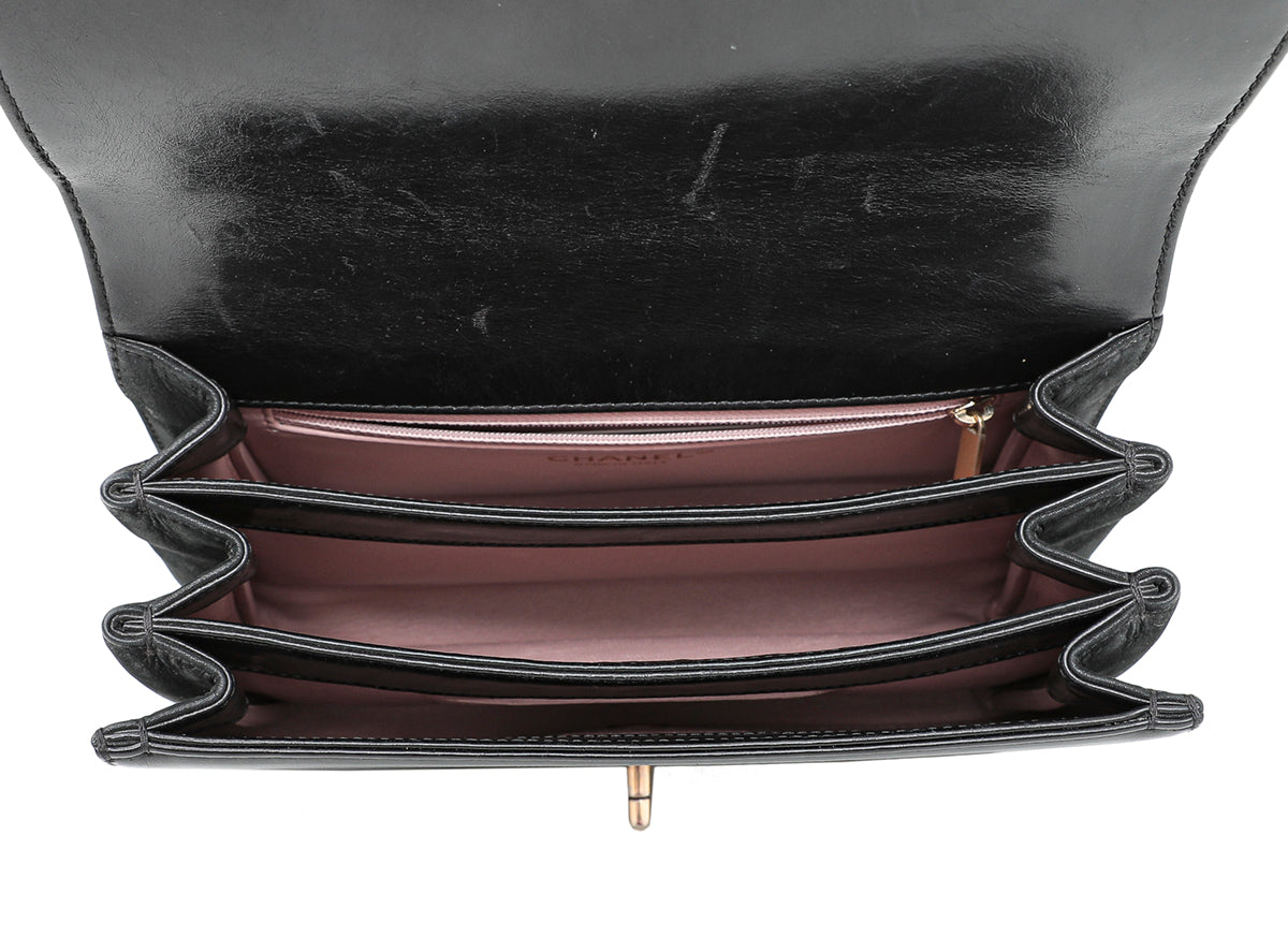 Chanel Black Straight Line Flap Bag-Chanel-THE CLOSET