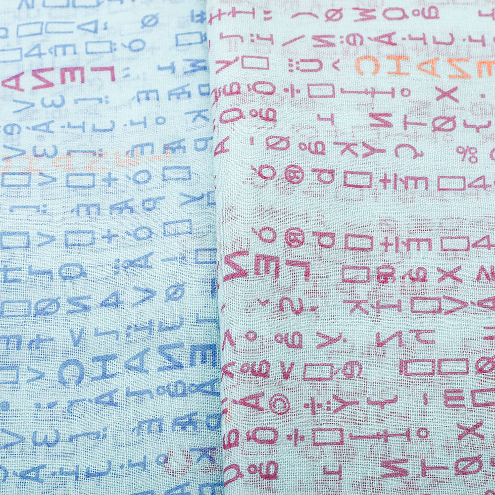 Chanel Light Tiffany Multicolor Symbol Logo Print Silk Cashmere Scarf-Chanel-THE CLOSET