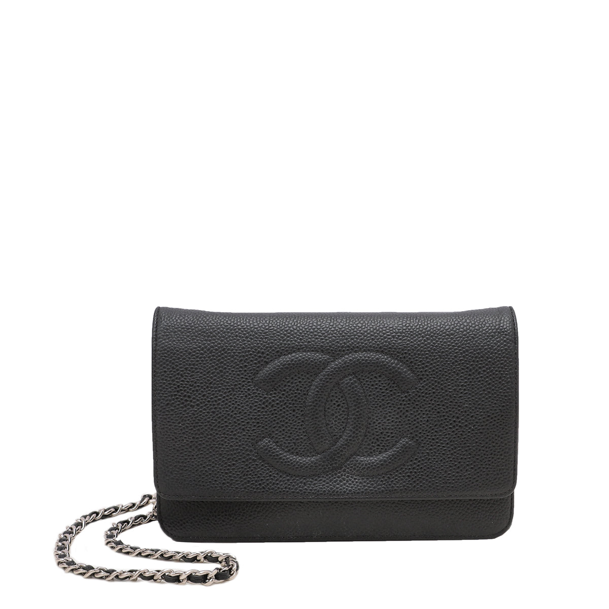Chanel Black CC Timeless Wallet On Chain-Chanel-THE CLOSET