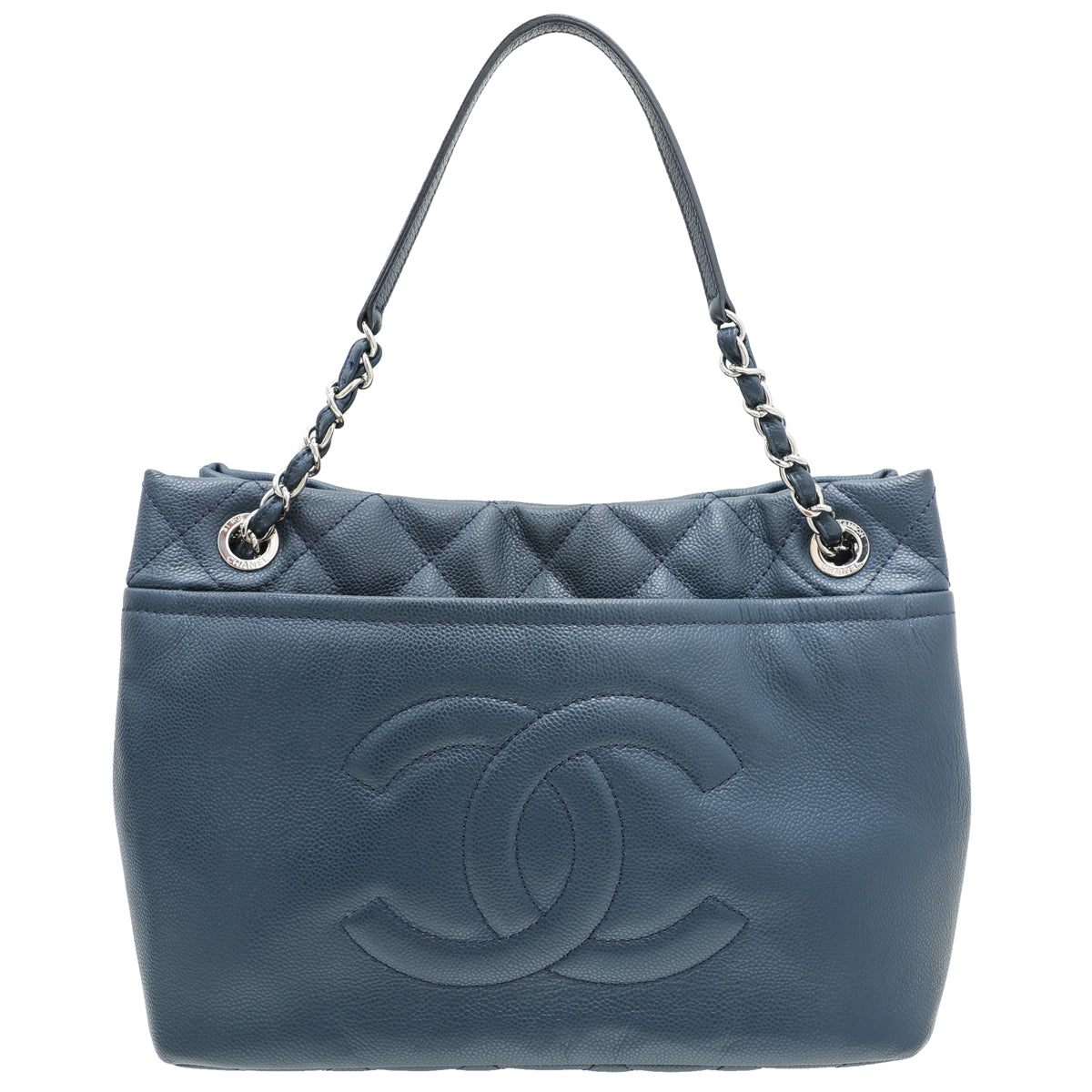 Chanel Blue Timeless Shopping Tote Bag-Chanel-THE CLOSET