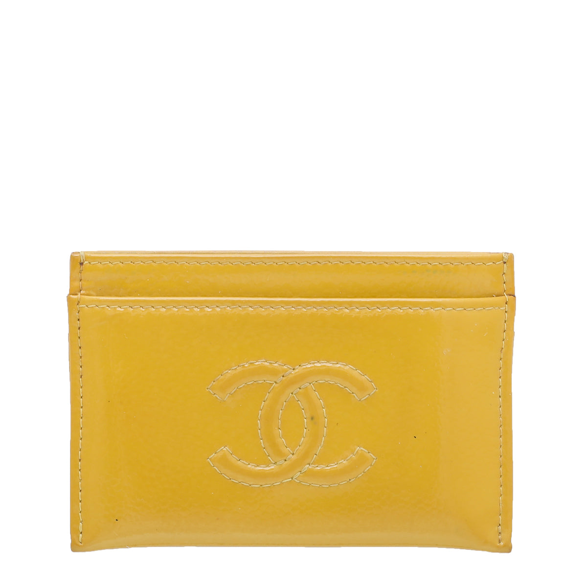 Chanel Mustard Timeless CC Cardholder-Chanel-THE CLOSET