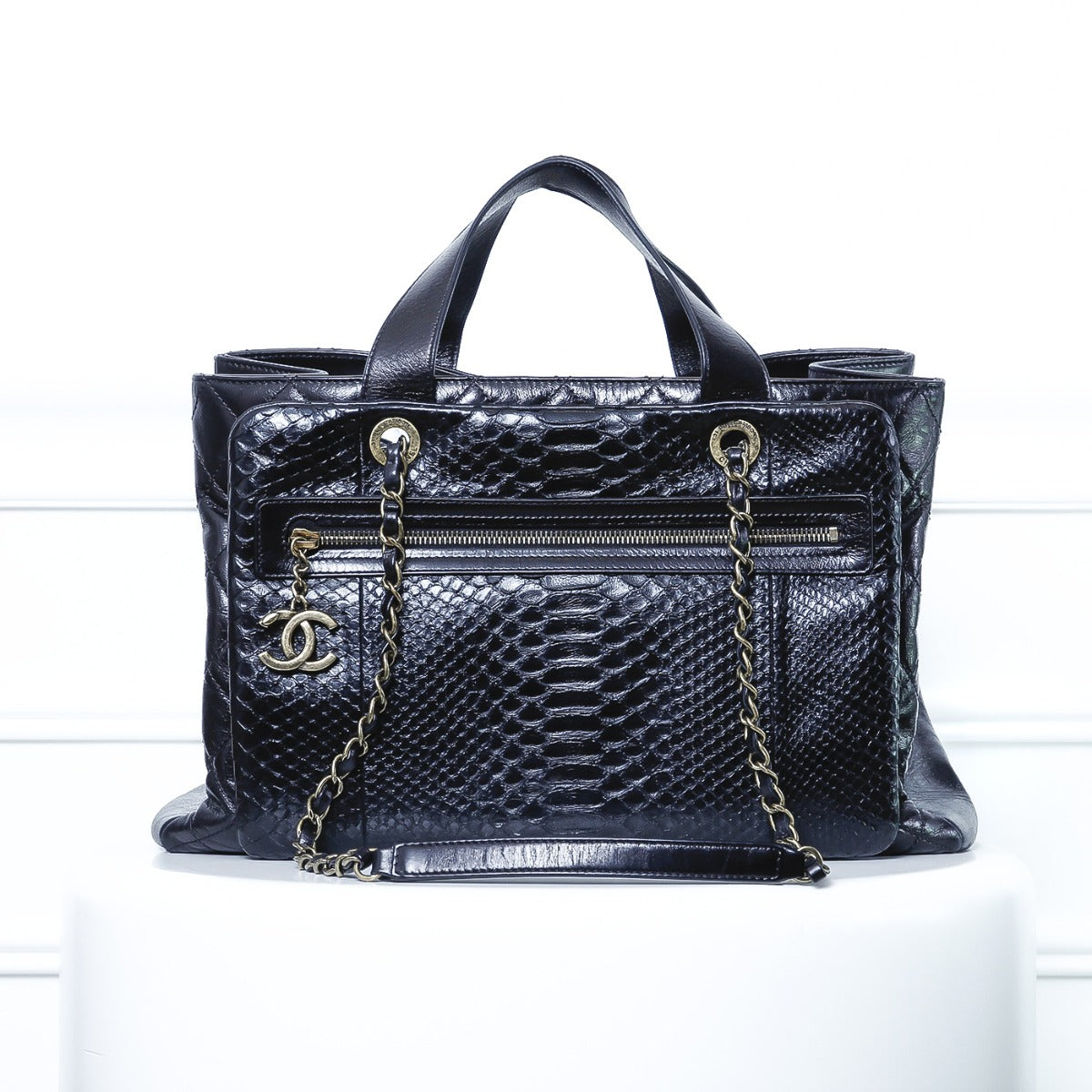 Chanel Black Urban Mix Python Tote Ba-Chanel-THE CLOSET