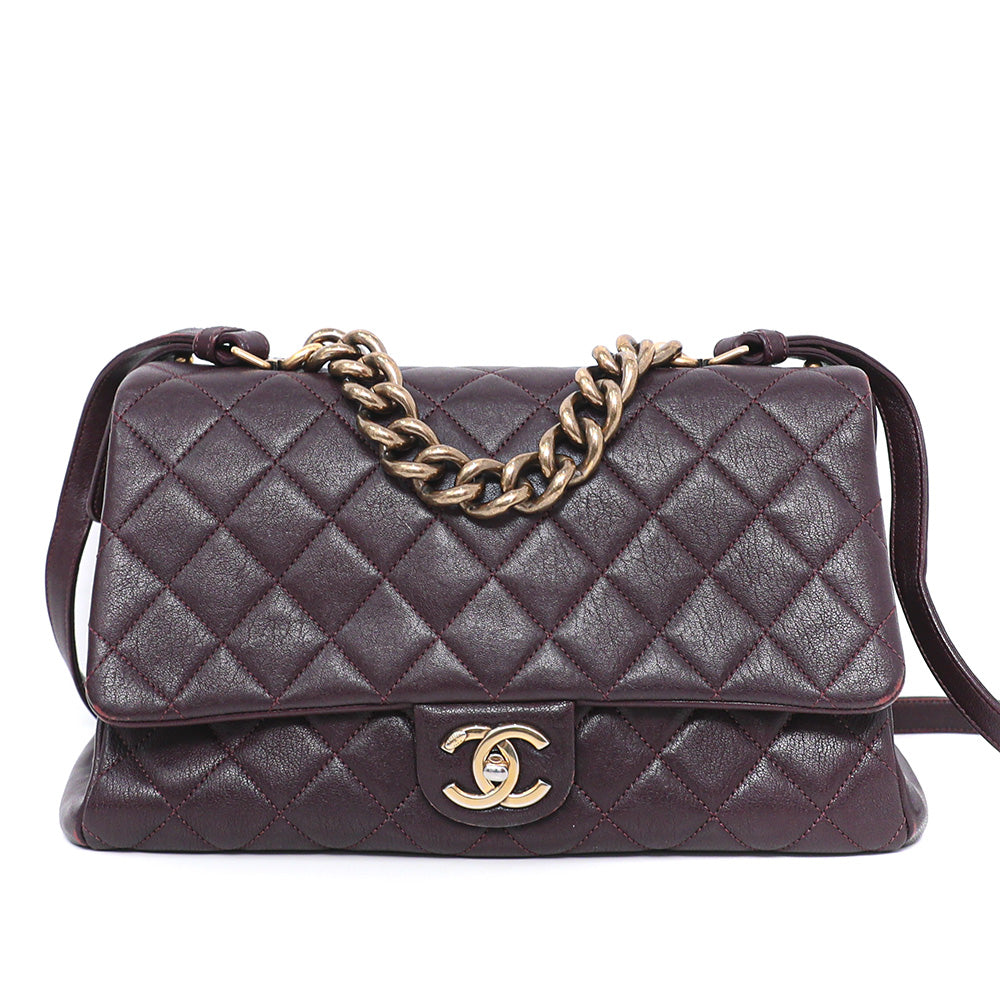 Chanel Burgundy Trapezio Flap Bag-Chanel-THE CLOSET