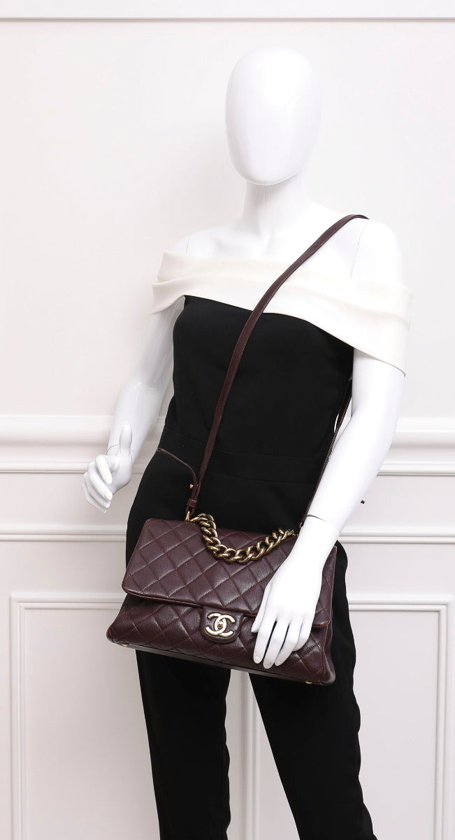 Chanel Burgundy Trapezio Flap Bag-Chanel-THE CLOSET