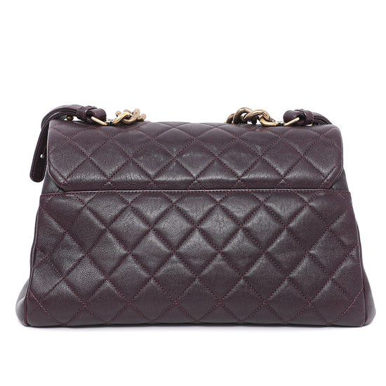 Chanel Burgundy Trapezio Flap Bag