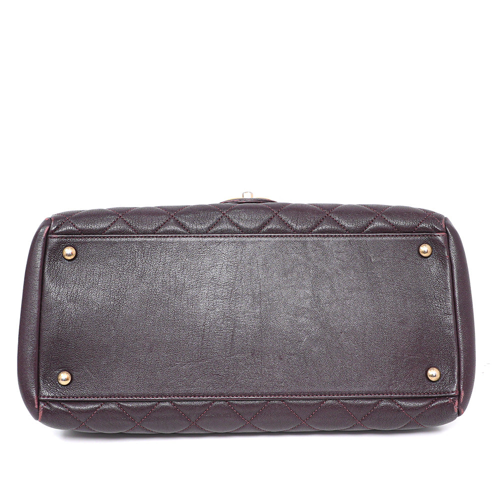 Chanel Burgundy Trapezio Flap Bag-Chanel-THE CLOSET