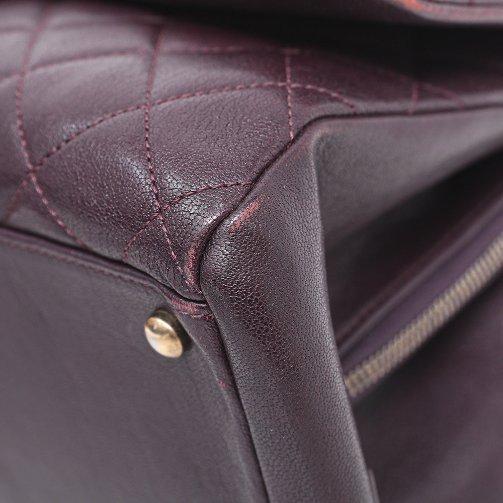 Chanel Burgundy Trapezio Flap Bag-Chanel-THE CLOSET