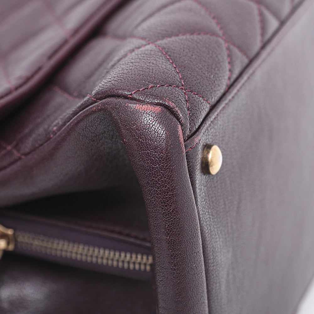 Chanel Burgundy Trapezio Flap Bag