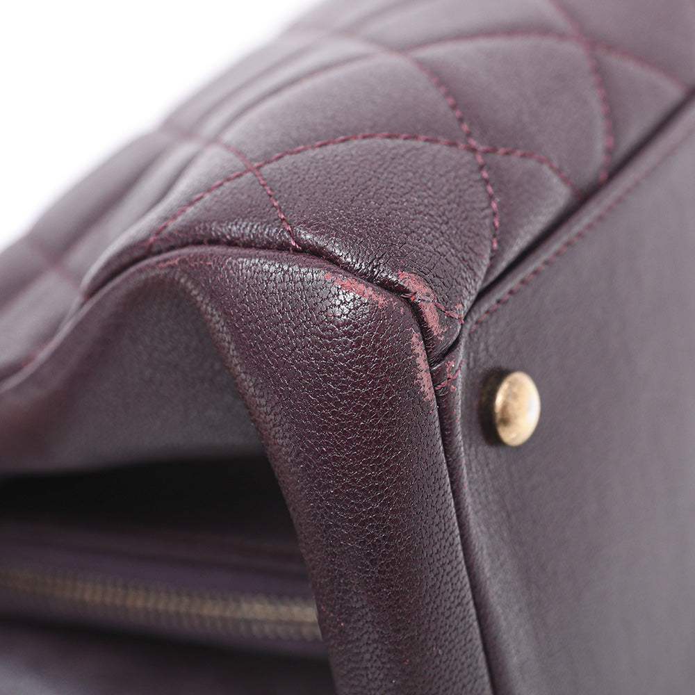 Chanel Burgundy Trapezio Flap Bag-Chanel-THE CLOSET