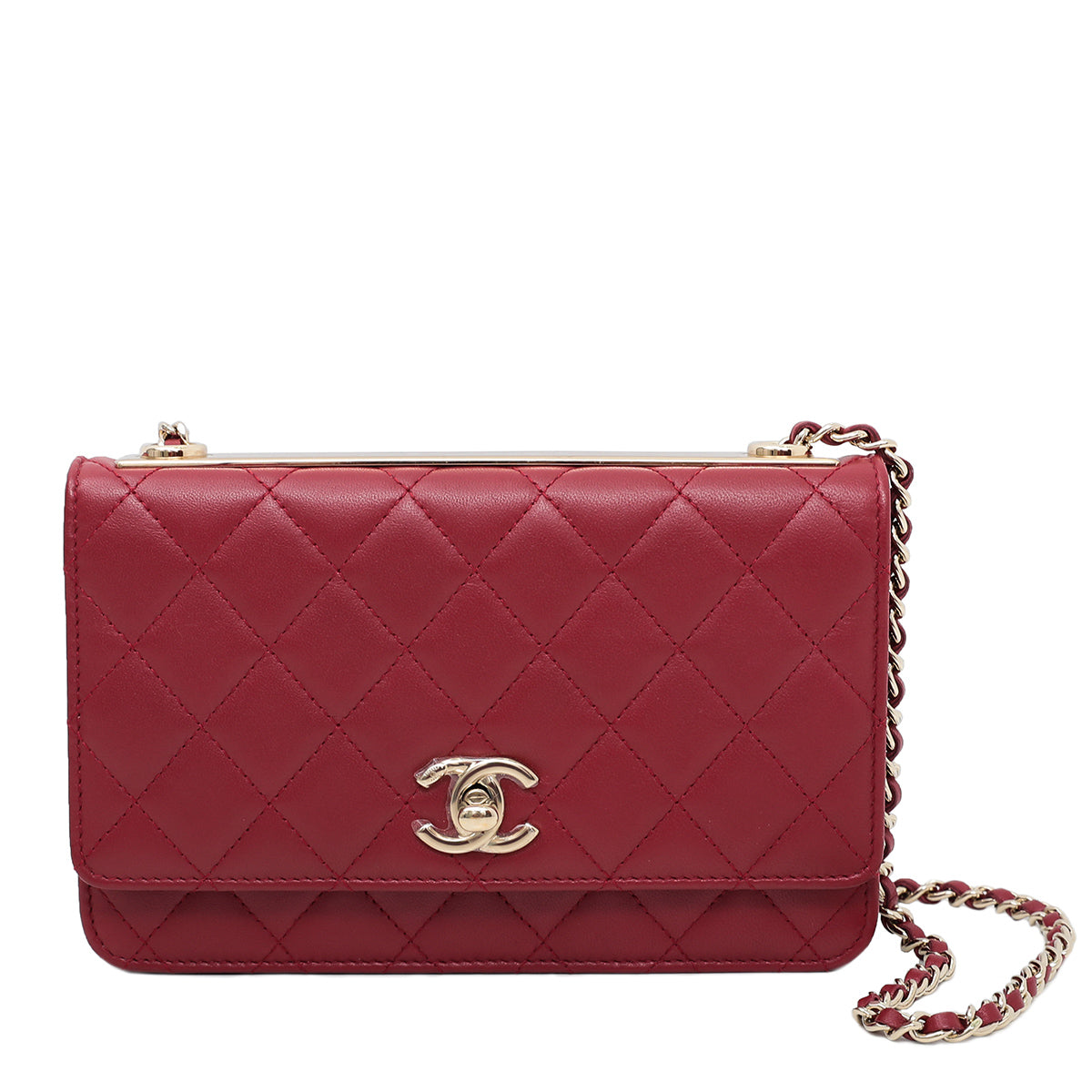 Chanel Red CC Trendy Wallet On Chain Bag-Chanel-THE CLOSET