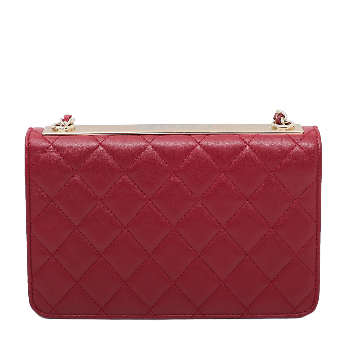 Chanel Red CC Trendy Wallet On Chain Bag-Chanel-THE CLOSET