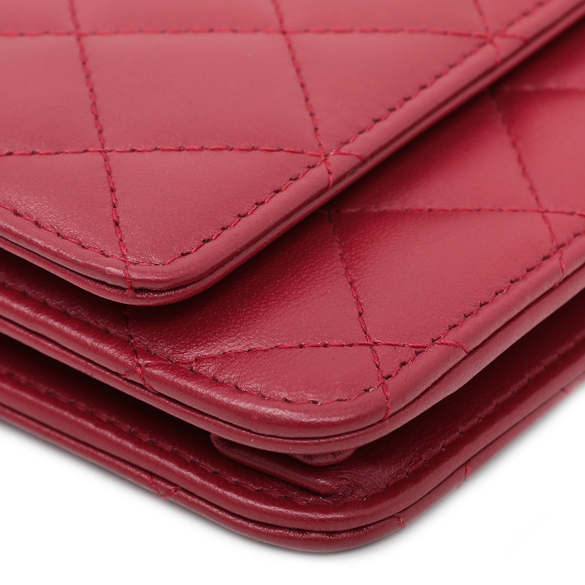 Chanel Red CC Trendy Wallet On Chain Bag-Chanel-THE CLOSET