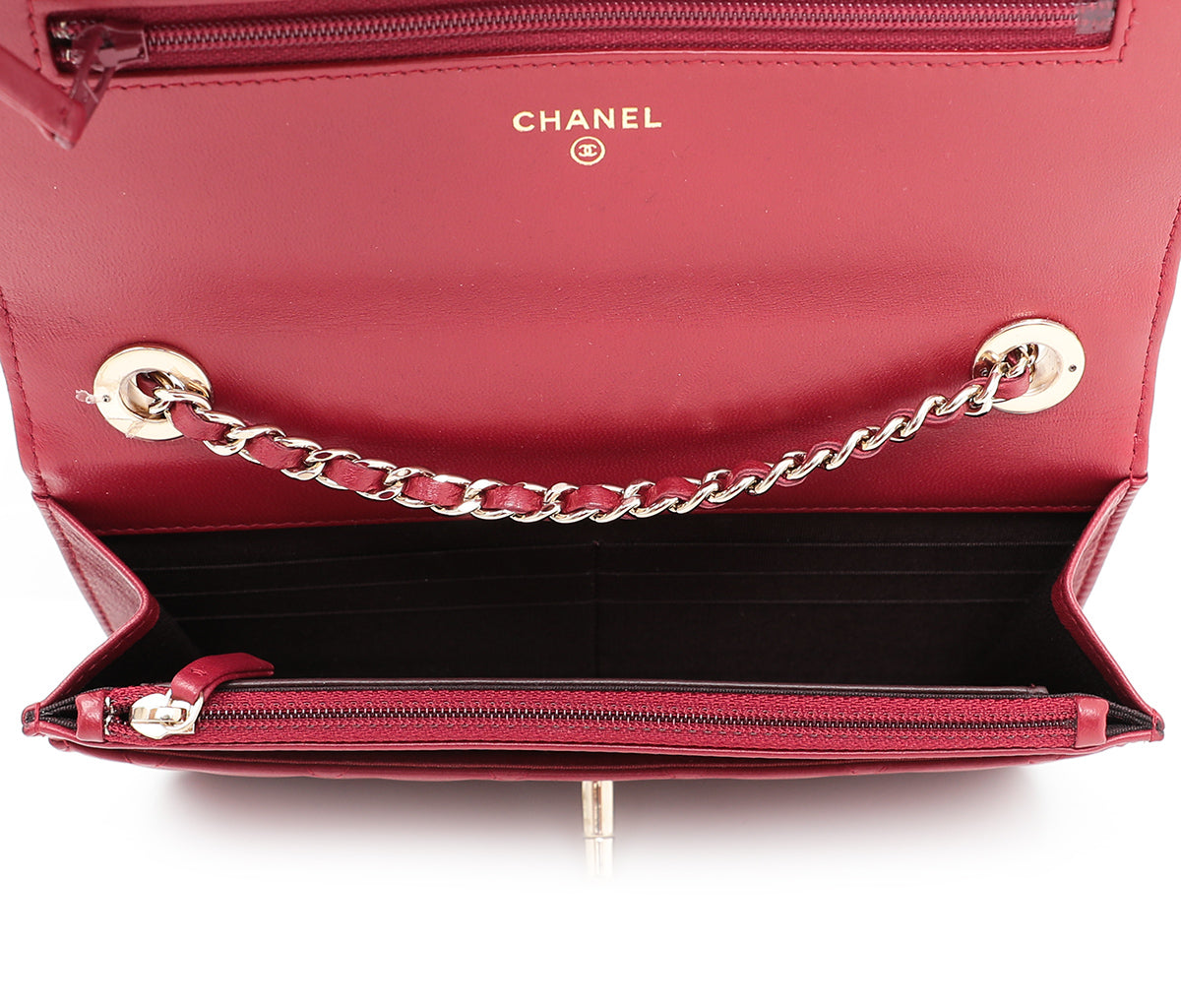 Chanel Red CC Trendy Wallet On Chain Bag-Chanel-THE CLOSET