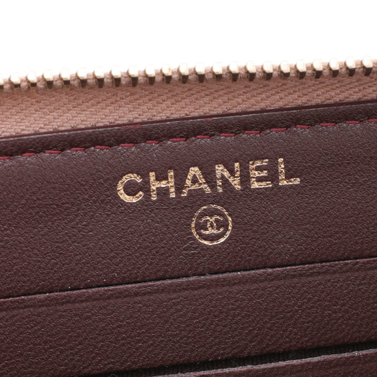 Chanel Light Brown Trendy Zip Around Wallet