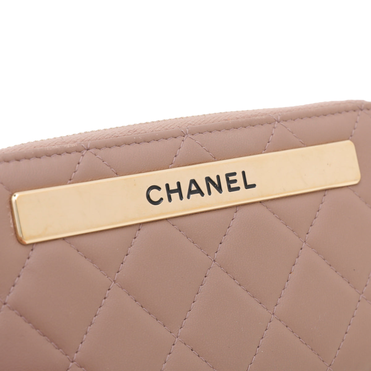 Chanel Light Brown Trendy Zip Around Wallet