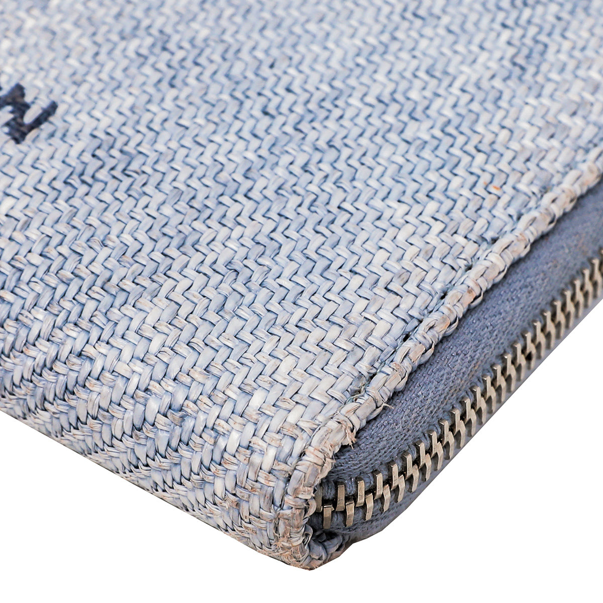 Chanel Light Blue Tweed Deauville Zip Around Wallet-Chanel-THE CLOSET