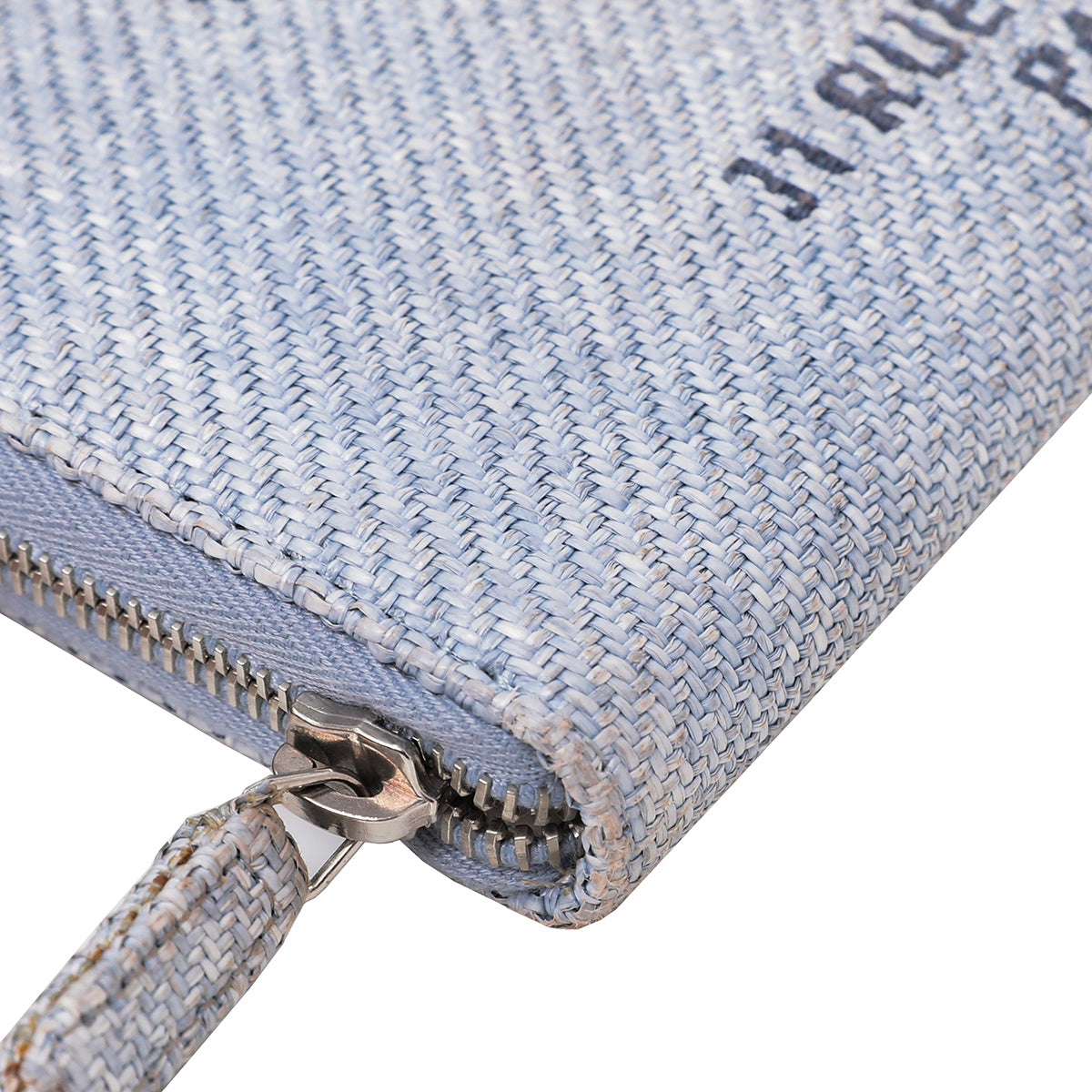 Chanel Light Blue Tweed Deauville Zip Around Wallet-Chanel-THE CLOSET