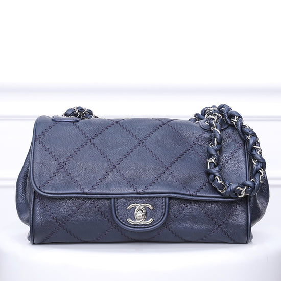 Chanel Navy Blue Ultimate Stitch Flap Bag