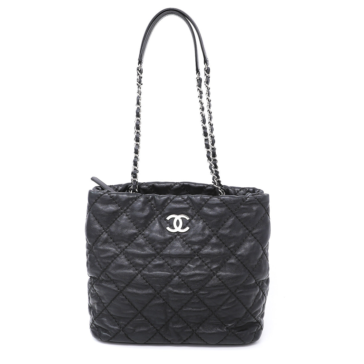 Chanel Black Ultimate Stitch Shopping Tote